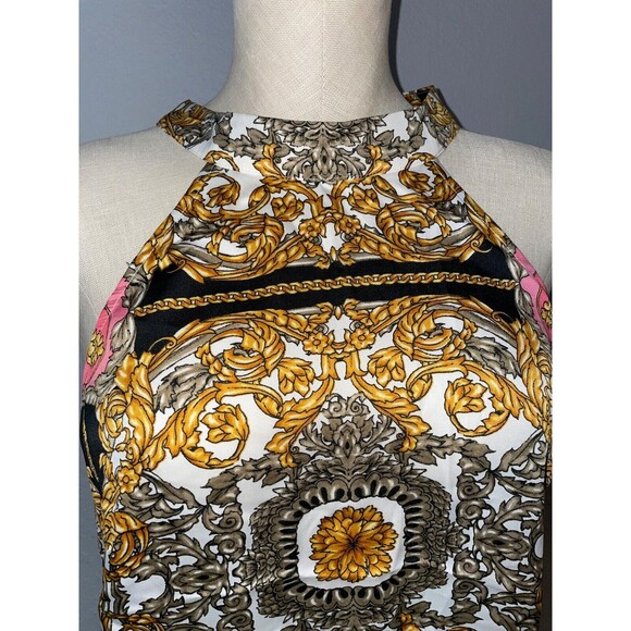 Laundry Shelli Segal Vintage Y2K Women’s 2pc Set Skirt+Halter Top size 8 Boho - Picture 2 of 11